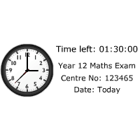 Minuterie d'examen avec horloge