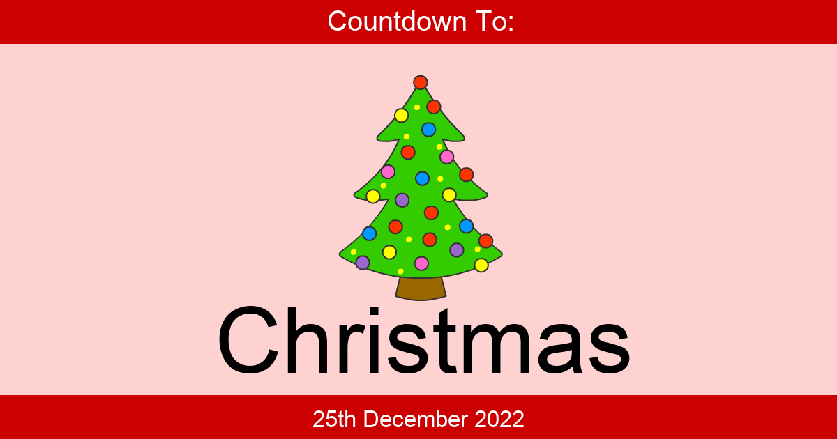 Countdown To Christmas  Days Until Christmas