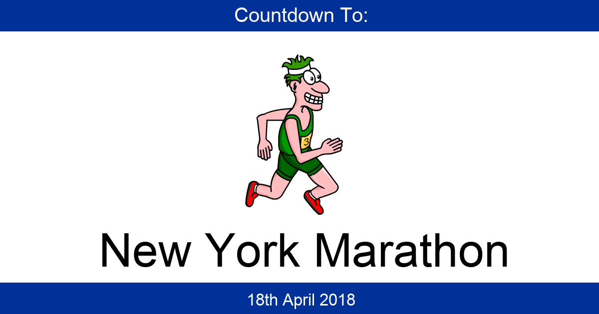 Countdown To New York Marathon Days Until New York Marathon