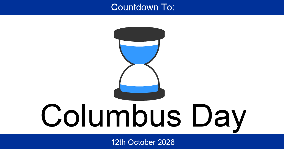 Countdown To Columbus Day | Days Until Columbus Day