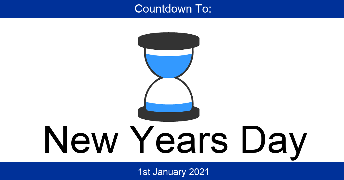 Countdown To New Years Day Days Until New Years Day