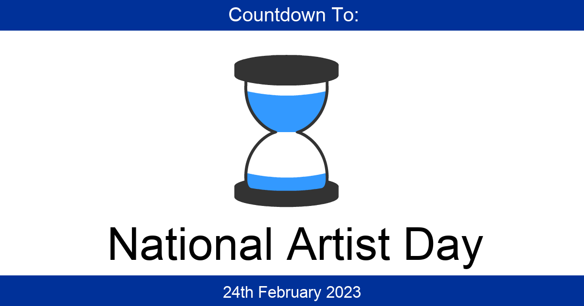 Countdown To National Artist Day Days Until National Artist Day