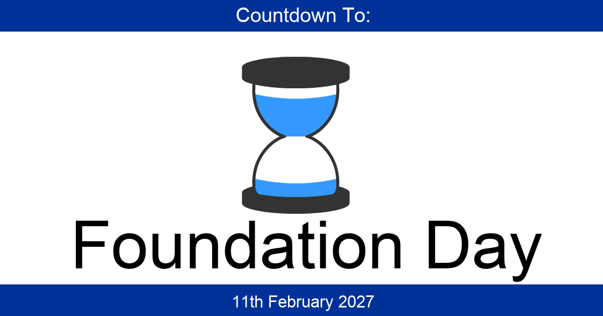 Countdown To Foundation Day | Days Until Foundation Day