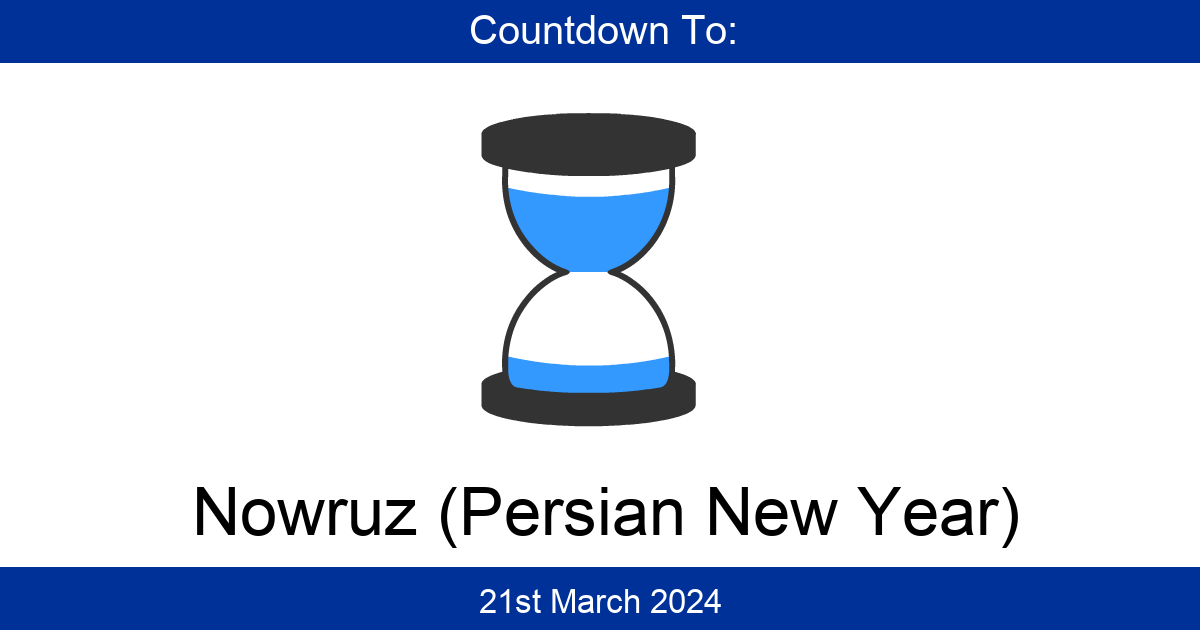 Countdown To Nowruz (Persian New Year) Days Until Nowruz (Persian New