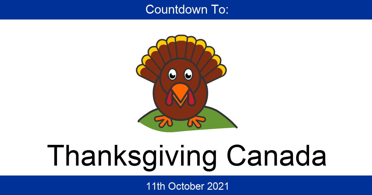 Countdown To Thanksgiving Canada Days Until Thanksgiving Canada