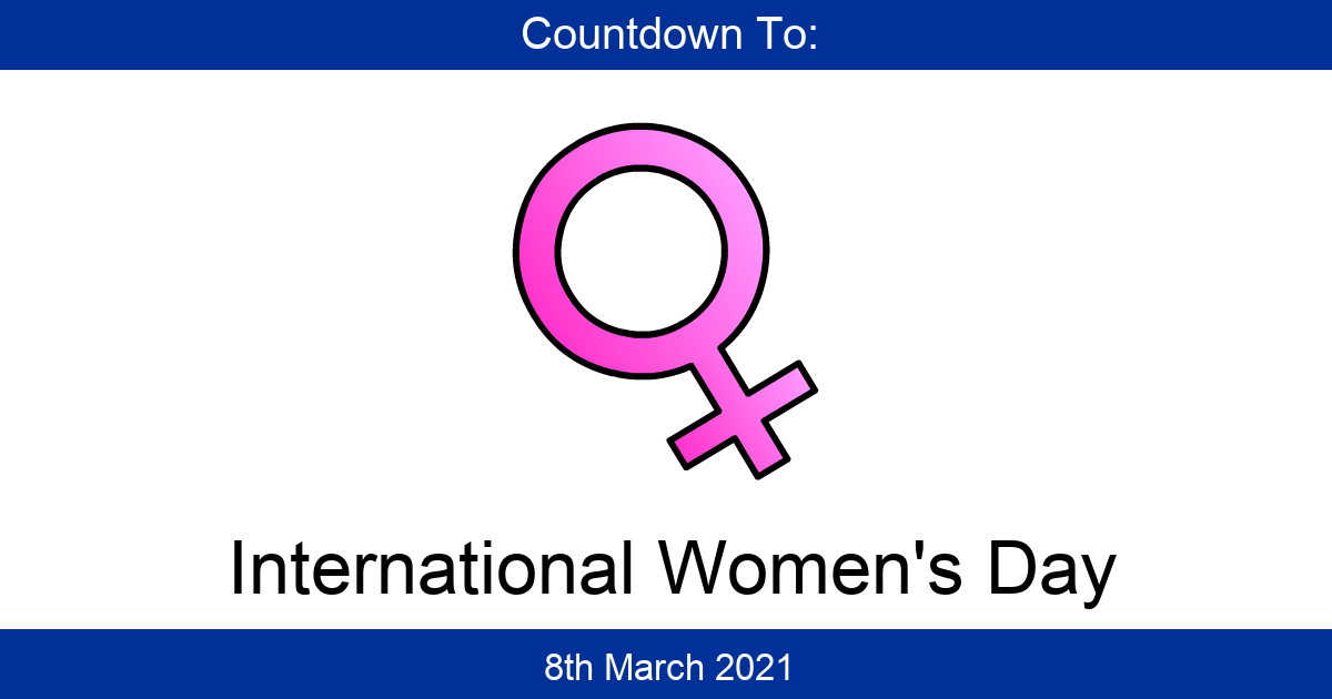 Countdown To International Women�s Day Days Until